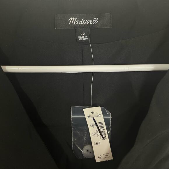 Madewell Katrina Crop Button Up Vest Softdrape Cute Top US Women's 00 New - Picture 6 of 7